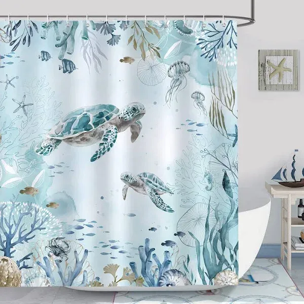 Sea Turtle Shower Curtain