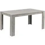 GIA Home Furniture Series 59-Inch Rectangular Dining Table, 59 inch, Cement Gray