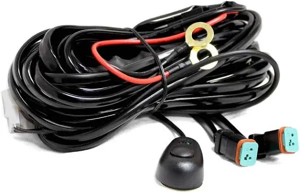 LASFIT Wiring Harness Kit LED Pod Lights 12V On Off Switch Power Relay Blade Fuse 18AWG for Off Road Lights LED Work Light-2 Leads