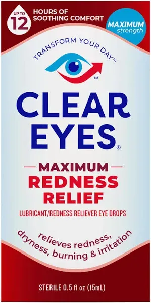 Clear Eyes | Redness Relief Eye Drops | 0.5 fl oz | Pack of 3