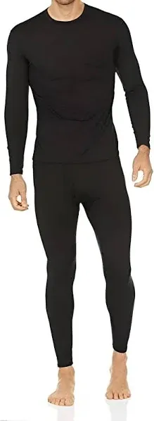 Thermajohn Long Johns Thermal Underwear for Men Crewneck Set