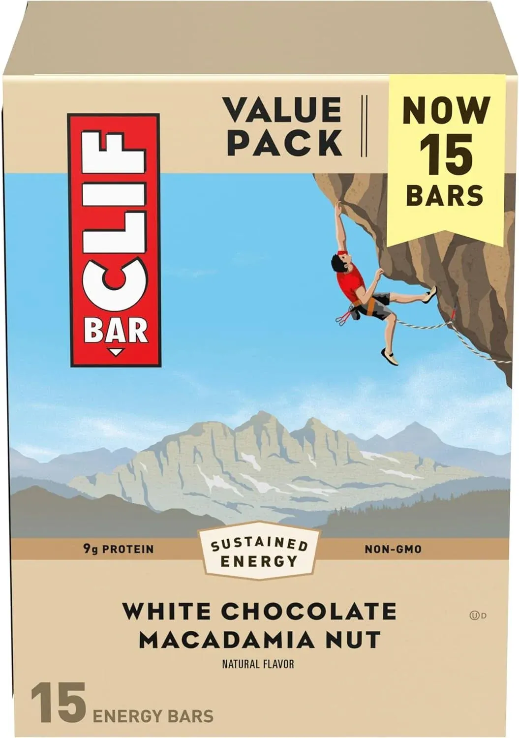 Clif Bar White Chocolate Macadamia Nut Flavor Energy Bars - 15-2.4 oz