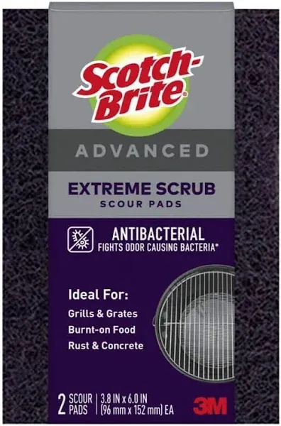 Scotch-Brite Extreme Scrub Scour Pad, 2 Pads