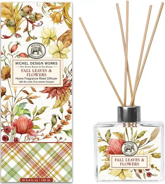 Michel Design Works Fall Leaves & Flowers Home Fragrance Reed Diffuser