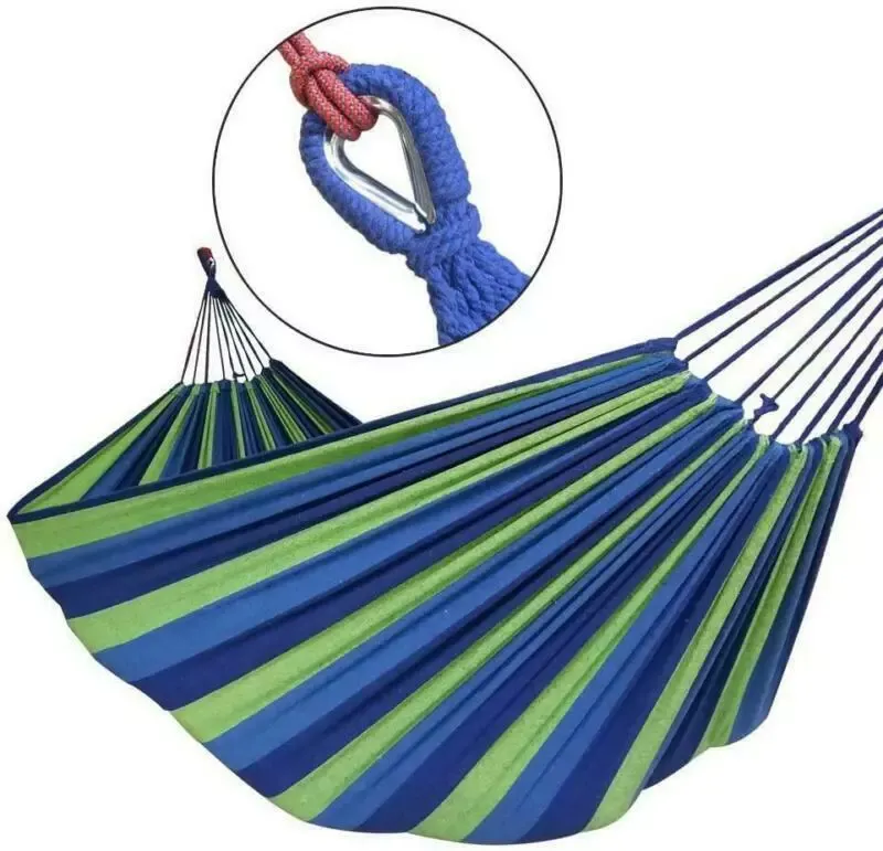 GOCAN Brazilian Double Hammock 2 Person Extra Large Canvas Cotton Hammock for Pa