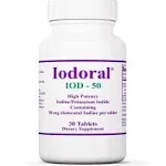 Optimox, Iodoral, IOD-50, 50 mg, 30 Tablets