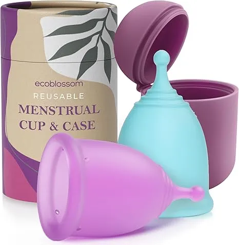 EcoBlossom Reusable Menstrual Cup Set - The Most Reliable Medical Grade...