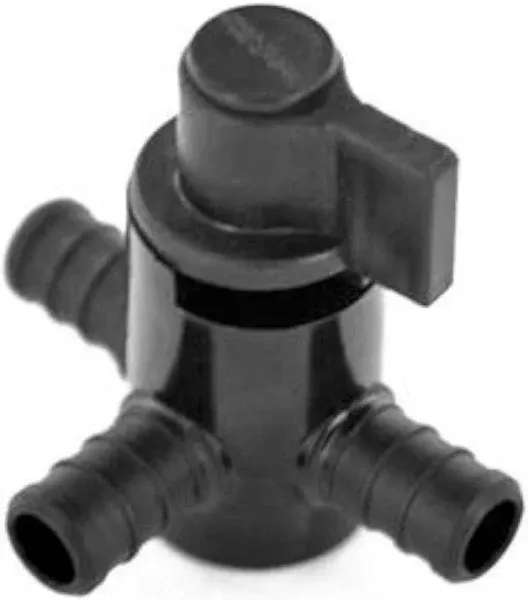 Elkhart 28910 3-Way by-Pass Crimp Valve , Black