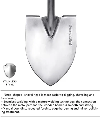 Berry&Bird 43'' Round Heavy Duty Shovel