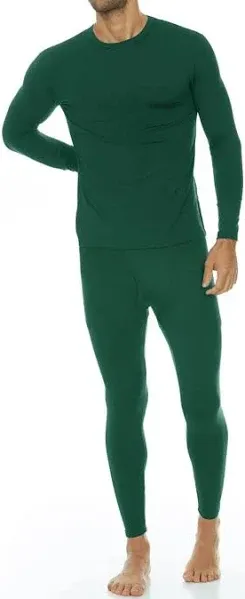 Thermajohn Long Johns Thermal Underwear for Men Crewneck Set