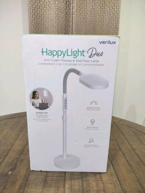 Verilux HappyLight Duo 2-in-1 Light Therapy &amp; Task Floor Lamp