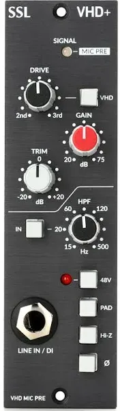 SSL VHD+ Microphone Preamp 500 Series