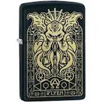 Zippo Lighter - R'lyeh Sea Monster Design Black Matte