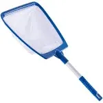 Hot Tub Skimmer Net Handheld Professional Pool Spa Pound Aluminum Handle Blue