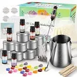 Haccah Complete Candle Making Kit,Candle Making Supplies,DIY Arts and Crafts Kits for Adults,Beginners,Kids Including Wax, Wicks, 6 Kinds of Scents,D