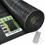 3ft x300ft Black Weed Barrier Landscape Premium Fabric-Heavy Duty Woven Groun...