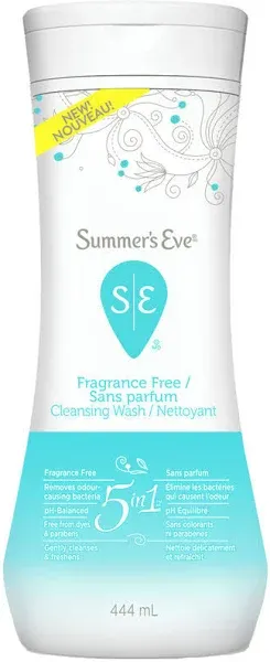 Summer's Eve 5 In 1 Cleansing Wash Fragrance Free (444 g)