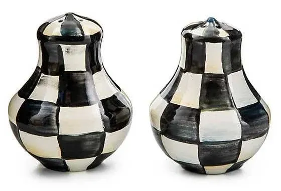 MacKenzie-Childs Courtly Check Enamel Salt & Pepper Shakers