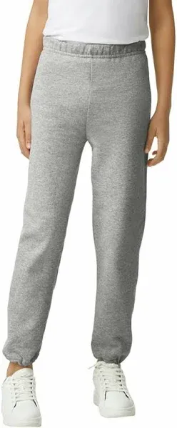 Gildan Pants Boys L Large Gray Sweatpants Lounge Casual Sweats Youth 24x24