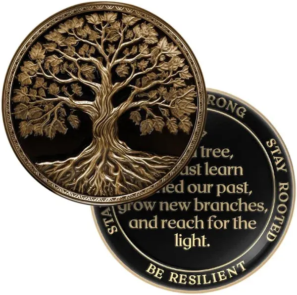 MilestoneMint Affirmation Sobriety Coin Gift Set | Tree of Life AA Chip Medal...