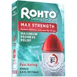 Rohto Cooling Maximum Redness Relief Eye Drops - 0.4 oz bottle