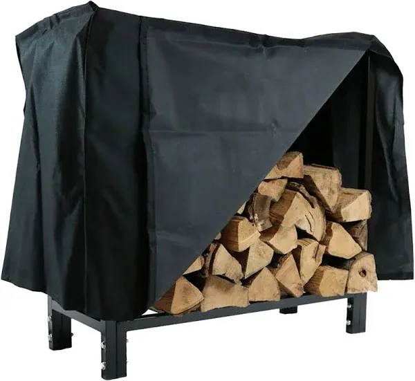 Sunnydaze Firewood Log Rack with Cover - Indoor or Outdoor Wood Storage - 30-Inch