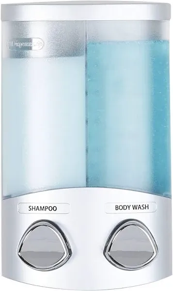 Shampoo Dispenser Better Living Products 2-Chamber Dispenser, Satin Silver