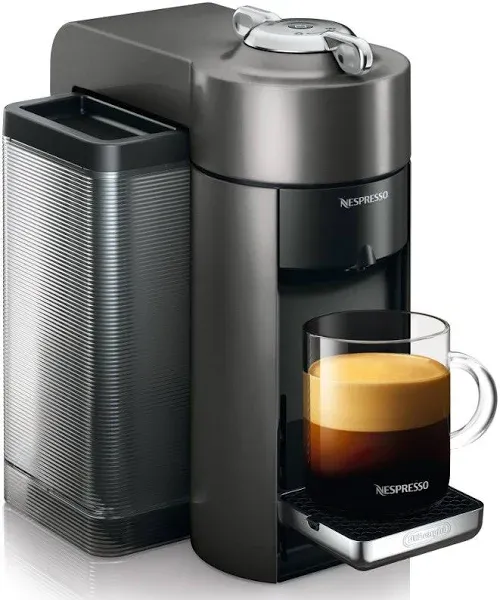 Nespresso Vertuo Coffee & Espresso Machine with Aeroccino Milk Frother, Grey