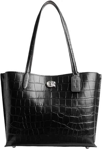 Coach Women's Willow Croc Embossed Tote Bag