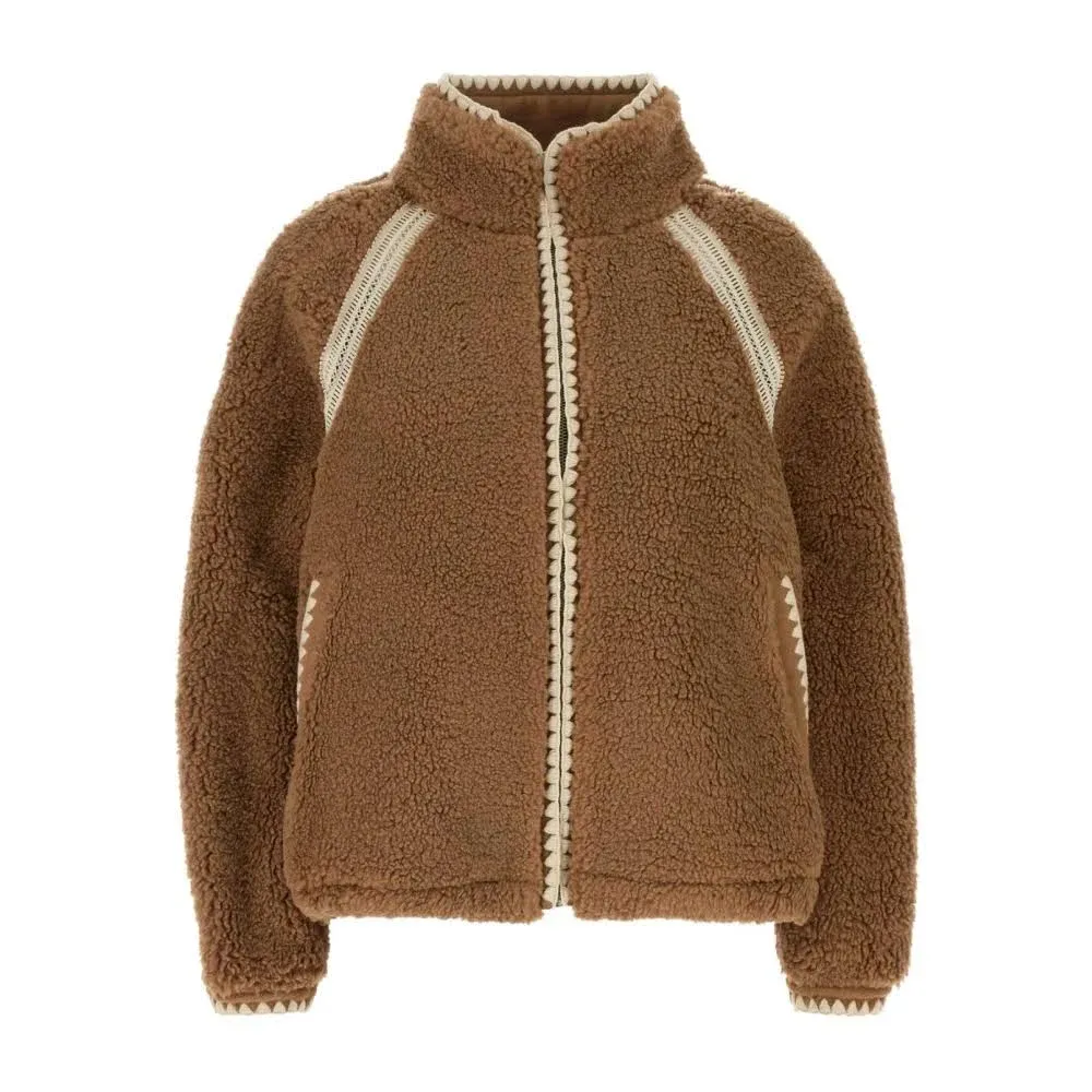 cognac ugg jack nikia chrochet fluff jacket