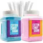 The Candery Cotton Candy Floss Sugar (2-Pack) Includes 100 Premium Cones