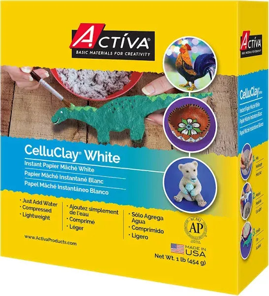 Activa 203 Bright White Celluclay W/Project Sheet 1 Lb