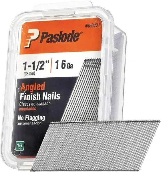 NEW Paslode 16 GA Angled 1-1/2&#034; Galvanized Finish Nails 2,000 650231