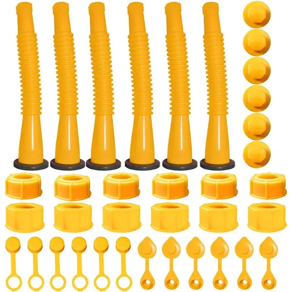 Gas Can Spout  Gas Can Nozzle6 Kit-Yellow suitable for most 1/2/5/10 gal oil ...