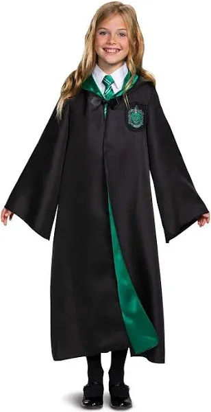 Slytherin Robe Deluxe Harry Potter Wizard Halloween Child Costume Cosplay M 7-8