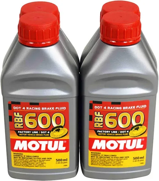 Motul RBF 600 Dot 4 Synthetic Factory Line Racing Brake Fluid