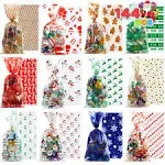 303.  JOYIN 144 Piece Christmas Cellophane Bags with Ties  for Candy Cookies