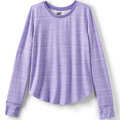 Lands' End Girls Long Sleeve Active Tee