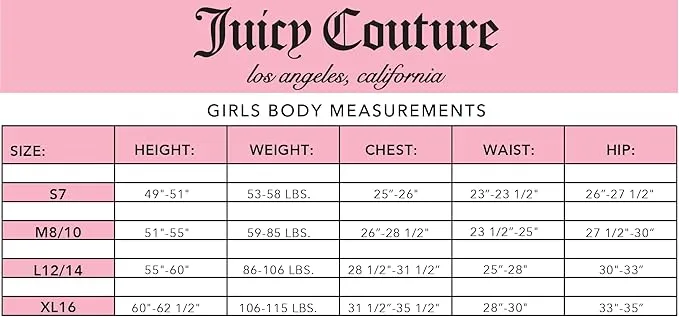 Juicy Couture Girls' Long Sleeve Plush Velour Full Zip Hoodie Sweatshirt with Front Pockets