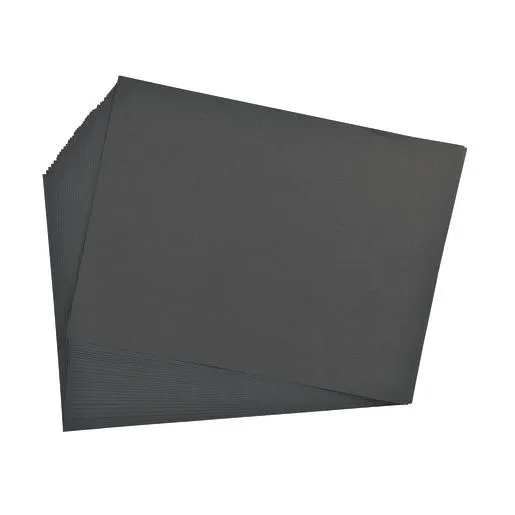 Colorations® Black 9 " x 12" Heavyweight Construction Paper Pack - 50 Sheets