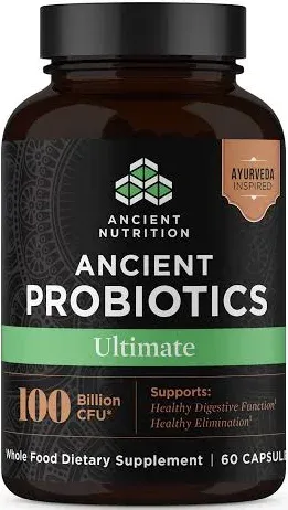 Ancient Nutrition - Ancient Probiotics - Ultimate 100 Billion CFU - 60