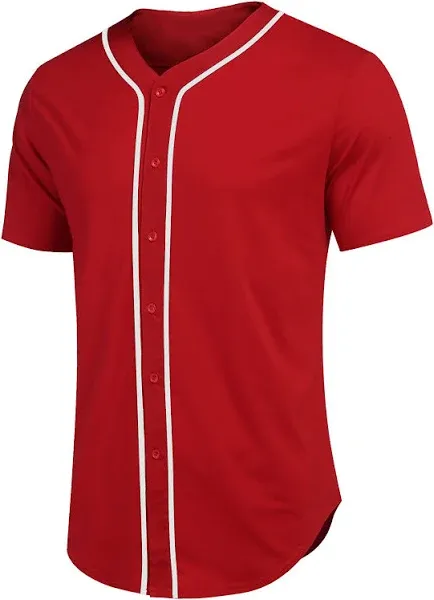 A4 N4184 Men Shorts Sleeve Full Button Baseball Top