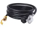 Flame King Propane Regulator Hose with Quick Connect – 12 feet