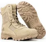 8" Coolmax Ryno Gear Tactical Combat Boots (Beige) - 12