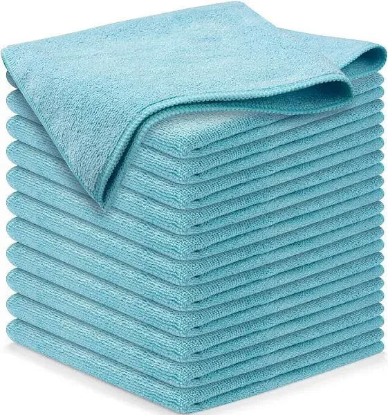 Microfiber Cleaning Cloth Grey - 12 Packs 12.5&#034;x12.5&#034; - High Performance - 1200 