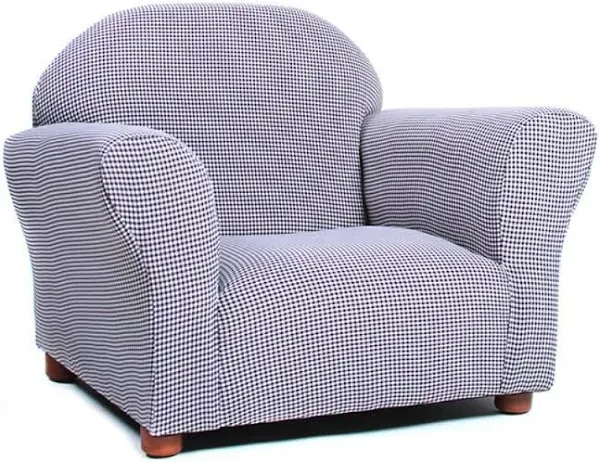 KEET Roundy Kid&#039;s Chair, Gingham Chair Only, Lavender