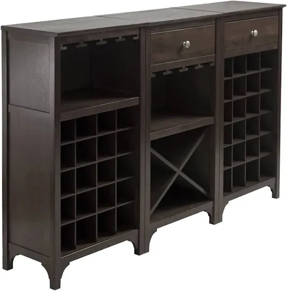 Winsome Ancona 3-Pc Modular Wine Cabinet Set