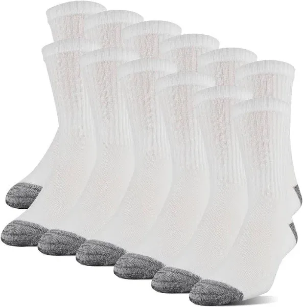 Gildan MenS Polyester Half Cushion Ankle Socks 12Pairs