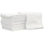 Nabob Wipers Auto Mechanic Shop Towels 25 Pack Shop Rags 100% Cotton Size 14"x14" Commercial Grade (25 Pack, White)