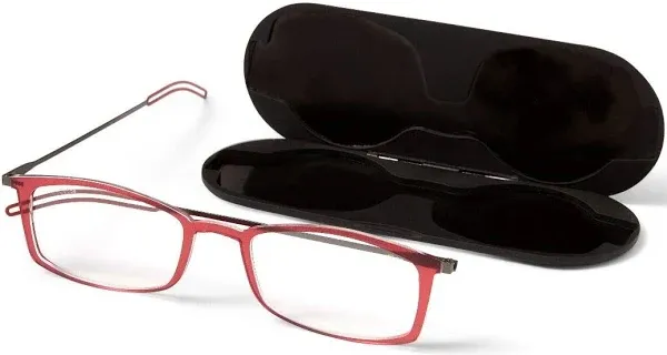 ThinOptics - Brooklyn 2.5 Strength Glasses with Milano Case - Clear Frames